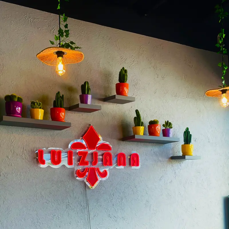 Neon LUIZJANA i kaktusy